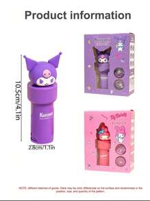 Sanrio 1Set Sanrio Kuromi My Melody Stamp Stickers Set Include Pattern Seal*1 Map*1 Stickers*50Pcs Cute Cartoon Design Waterproof Sticker Kawaii For Notebook Laptop Suitcase Hello Kitty Cat Gifts