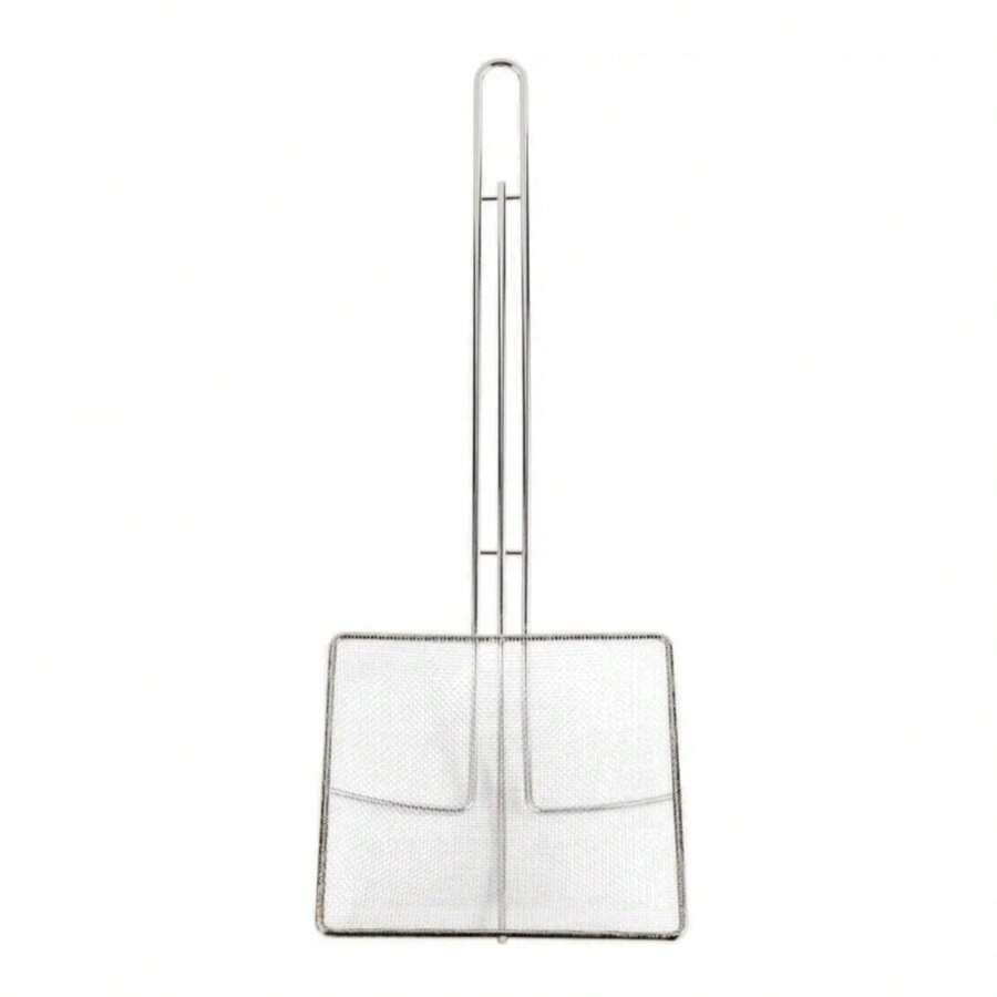 7" Square Fine Mesh Fryer Skimmer - Stainless Steel Deep Fry Skimmer Strainer - Heavy Duty Kitchen Tool For Frying, Straining & Serving - Perfect For Home Kitchens, Restaurants & Gift Giving - White - View 1