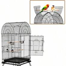 Jaula de aves de 63,5 pulgadas mediana con tapa abierta, jaula para periquito, loro, cacatúa y conure de mejillas verdes con soporte desmontable y ruedas giratorias - 1 - Ver 5