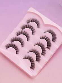 5 Pairs Of Natural False Eyelashes Fluffy And Soft 3D Mink Eyelashes Long Silky Eyelashesdaily Work Meetings Natural False Eyelashes Comfortable To Wear With Eyelashes Hand-Made Wing Elongated Natura Full False Eyelashes Free Eyelash Tweezers And Eyelash Brushes Flying Policewoman, Bride, Student Birthdays Are All Available