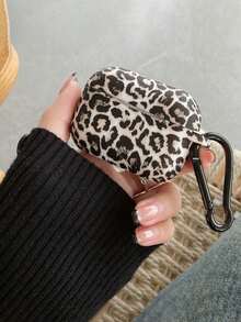 Cheetah Print Apple 1pc Leopard Print Wireless Bluetooth Earphone Case, Soft Silicone Protective Cover Compatible With Airpods 3rd Generation - Multicolor - View 4