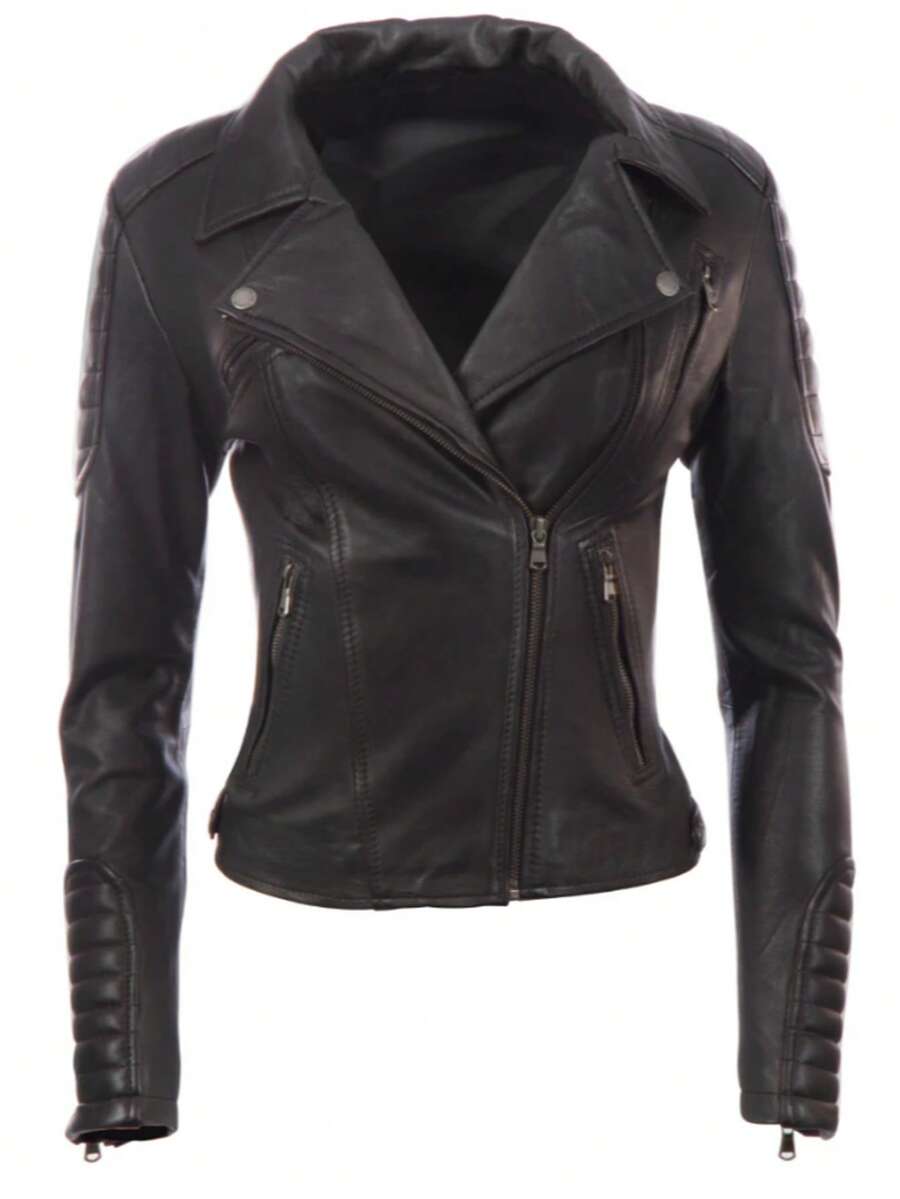 AVIATRIX Women's Real Leather Snazzy Biker Jacket K014