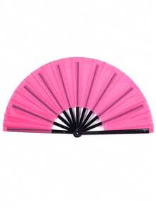 1/2 piezas Abanicos plegables grandes, adecuados para baile lineal, abanicos plegables de mano para damas, decoración de boda y fiesta al aire libre, portátiles - multicolor - Ver 8