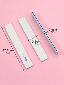 NailShine Double-Sided Nail File (80/80 Grit), Reusable Professional Nail Filer Suitable For Home And Salon Nail Shaping,Nail Supplies,Nail Tools,Nail Art Tools,Back To School,Nails,Nail Tools For Press On Nails - Light Grey - View 5