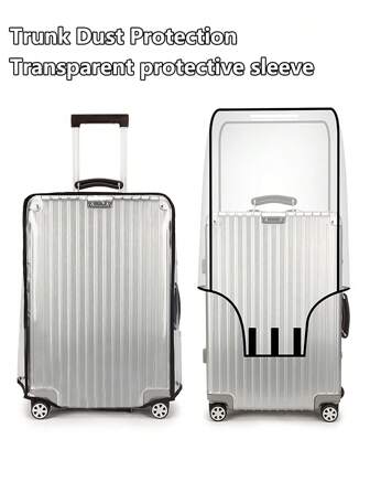 1 件 PVC 透明箱套拉杆箱耐磨防刮保护套皮套防水罩行李箱防尘罩，加厚行李箱防尘罩耐磨防刮防水适用于拉杆箱皮套行李箱旅行必需品旅行配件度假暑假返校包学校用品学校用品