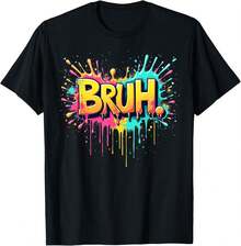 Bruh meme de dicho divertido Bro Chico Chicas niños jóvenes lenguaje adolescente Camiseta - Negro - Ver 1