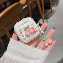 透明3D樱花保护壳，适用于Buds 6 Active/6s/7S/Buds 6 Play/SE/8pro/8lite/8Active，新款Buds5/5pro/6pro无线蓝牙耳机保护壳，可爱创意Buds6 Lite软壳带吊坠，女士款 - 櫻桃 - 查看 8