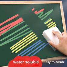 6pcs Dustless Watercolor Chalk Set With Rotatable Chalk Holders (No Dirty Hands), Suitable For Chalkboard, Whiteboard, Greenboard And Glass Surface, Smooth Writing Without Sticking, Recommended As Teacher's Day Gift, Home Classroom And DIY, Preferred By Street Drawing Hobbyists, School Supplies,Back To School