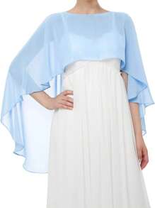 Women Ladies Soft Wedding Capes Wedding Jacket Wraps Chiffon Shrug Bridal Bolero Long Shawl And Wraps Evening Wedding Cover Up