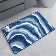Summer Style Bathroom Rugs,Soft And Absorbent Bath Mats Non-Slip Backing Shower Rug,Machine Washable, Bathroom, Kitchen And Entryway Home Decor,Sea Beach Starfish Shell Bath Floor Mat,22"X34" - Blue - View 9