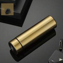 1pc 500ml/16.9oz Temperature Display Smart Vacuum Insulated Bottle With High-Grade Stainless Steel, Large Capacity, Easy-To-Carry, For Business, Commute, Office Use And Travel, Men And Women, Including A Carrying Pouch Water Bottle Back To School - Multicolor - View 12