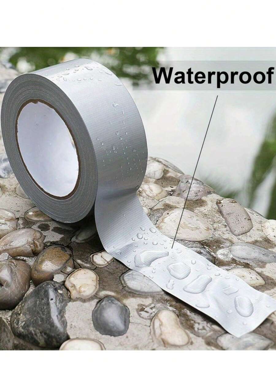 قطعتين شريط دكت فضي قوي الجودة ، شريط لاصق فضي مقاوم للماء - لاصق قوي ، قابل للتمزيق باليد ، مناسب للإصلاحات الداخلية والخارجية ، ختم ، متين ومرن ، لا يترك بقايا ، قابل للتمزيق باليد وصالح للاستخدام في جميع الأحوال الجوية ، مناسب للإصلاحات الداخلية والخارجية ، التغليف ، التظليل