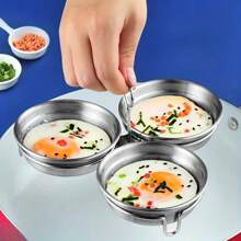 Stainless Steel Heart Shaped Egg Cooker, Steamer Mold, Egg Poacher Device, Suitable For Egg Burgers, Egg Tarts, Egg Custard