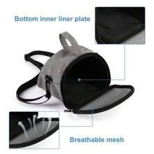 Bolsa transportadora opaca y transpirable para mascotas, ajustable para hombro/mano, adecuada para hámsteres, conejos, erizos para viajes al aire libre