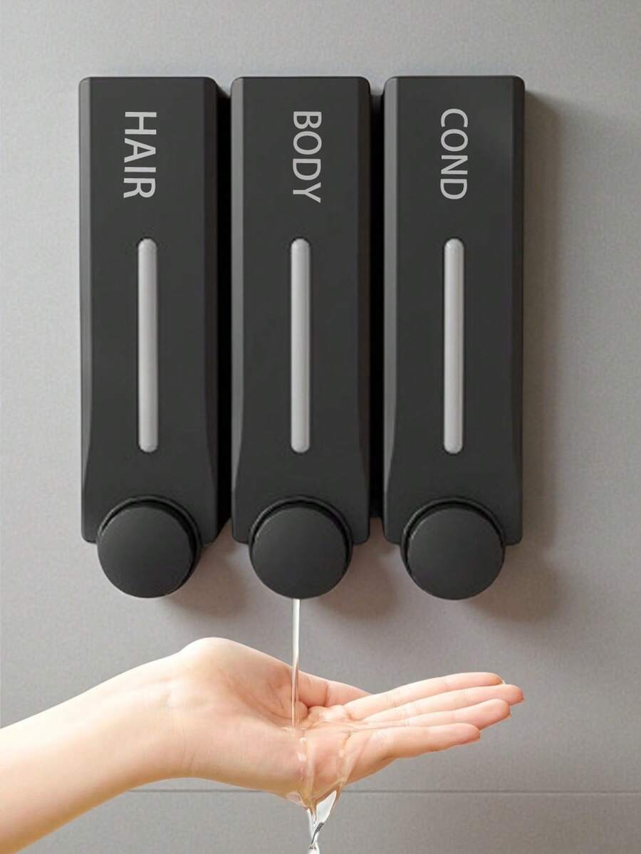 Tatukiko 300 ml/Stück Wandmontierter Hotel Badezimmer Küche Seifenspender, mit Klebeband und Bohrlöchern für die Installation, geeignet für Handwaschflüssigkeit, Duschgel, Shampoo, Schaumseifenspender Küchenartikel Küchenausstattung Küchenhelfer