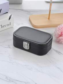 Rectangular Jewelry Organizer, Earrings, Necklace, Ring Portable Storage, Jewelry Storage Box,Transparent Plastic 3.5cm/1.38in Mini Jewelry Box,Portable Dust-Proof Box, Suitable For Travel And Outings, Ideal For Bffs, Girlfriend And Mom. For Women Storage Organizer Travel Essentials Gift Back To School