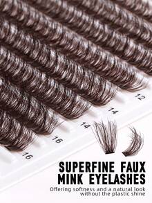 200 piezas de pestañas marrones D Curl de 8-16 mm de longitud mixta, pestañas individuales en racimos, de aspecto natural y suave, ultra ligeras y de larga duración, ideales para uso en el hogar o en movimiento para la vida diaria, fiestas y festivales de música. Racimos de pestañas, pestañas individuales, pestañas postizas.