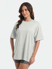 TELALEO 5 Packs Workout Oversized T Shirts For Women, Short Sleeve Plus Size Baggy Quick Dry Athletic Gym Shirts Tops Tees - 彩色 - 查看 2