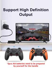 1 Set Of Home TV Game Console Can Be Connected To HD TV Wireless Controller For Two-Player Battle Built-In 40000 Classic Nostalgic Retro Game Arcade Joysticks 40 Simulators Such As PS1/GBA/FC/NES Plug-And-Play Game Box Family Party Interactive Game Stick No Need For Network Games Can Be Archived