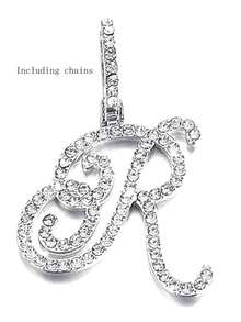 1pc Copper Zirconia A-Z Initial Pendant Necklace, Fashionable Women's Personalized Letter Jewelry - Silver - View 19