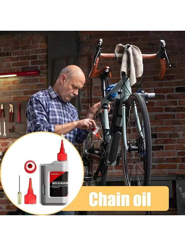 100ml Bicycle Specific Lubricating Oil, Suitable For Dry Lubrication Of Mountain Bike/Road Bike Chain, Fork & Flywheel
