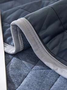 1 件针织柔软绗缝毛毯，带包边，适合卧室、办公室或沙发上午睡