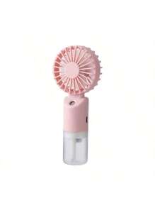 Ventilateur portable rechargeable à main mini avec fonction d'humidification, design pliable, chargement USB, convient pour une utilisation extérieure et intérieure en été