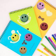500 Shiny Foil Dot Smiling Face Stickers Per Roll, 0.98 Inches, 10 Color Blends, Waterproof Paper Labels, Suitable For Teacher Rewards, Gift Decoration