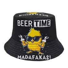 Cappello da pescatore di stile alla moda "PWE PWE", stampa stile urbano, cappello da sole casual da esterno a protezione solare, unisex