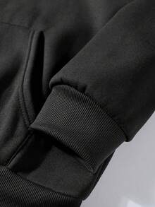 Harajuku Y2k Street Hoodie Hiphop New Retro Hoodie Men's Oversized  Autumn Hoodi Letter Coat  Zipper  Pocket  Drawstring - 灰色 - 查看 4