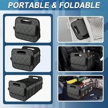 New  Car Trunk Organzier For Suv,Car Organziers And Storage With 6 Big Pocket,Car Accessories For Women/Men 50L Waterproof Polyester Trunk Organzier For Car/SUV/Minivan/Truck(Medium,Charcoal) - 木炭 - 查看 4