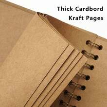 8x8 英寸 DIY 剪贴簿相册 20 张/40 页精装牛皮纸剪贴簿相册纪念册 适用于婚礼和周年纪念家庭节日礼物