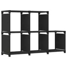 Würfelregal mit 5 Fächern Schwarz 103x30x72,5 cm Stoff