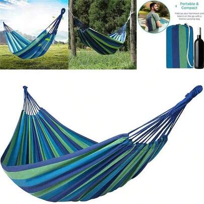 1 Set Outdoor Camping Hammock, Travel Leisure Swing, Balance Hammock, Beach Hammock, Hiking Hammock, Backyard Swing, Hammock, Lounge Chair