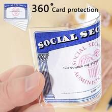 10PCS/5PCS Of Waterproof PVC Card Protection Case, Soft And Transparent, Suitable For Social Security Cards, Medical Insurance Cards, ID Cards, Social Security Cards, Student ID Cards, Public Transportation Cards, Membership Card Protection Cases/Document Storage Bags