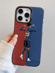 Soccer New Shiny Dark Player With Laser Gradient Lines & Sanrio Kitty Pattern Full Protective Phone Case Compatible With Iphone 13/XSmax/11/13Pro Max/12/12Pro/12 Pro Max/13/14 Pro/15 Pro Max/14/14 Pro/11 Pro Max/15/1 Pro/16 Pro Max XR, Galaxy Smartphones Waterproof Shockproof Anti-Fall Scratch Resistant - Black - View 3