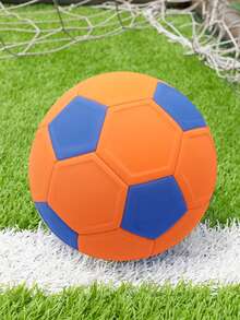 5# Curve Soccer Ball, Suitable For Indoor & Outdoor Play, High Elasticity Soccer Ball For Training & Match - Orange Blue - View 3