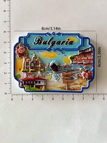1 pieza Imán de nevera de regalo decorativo 3D de recuerdo de Grblje, Croacia