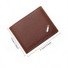 Men's Short Frosted Leather Wallet Multi-Slot Coin Pocket Photo Holder Small Men's Wallet For Men Wallet Mini Wallet Purse Wallet Men Wallet Leather Small Wallet