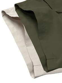 2 pièces Pantalon Cargo Capri pour Hommes, Printemps/Été, avec Taille à Cordon, Grandes Poches, Patch avec Lettres, Décontracté Sports - Multicolore - Voir 7