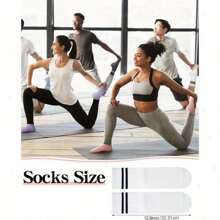 8 Pairs Women's Pilates Grip Socks, Non-Slip, Multicolor, Barefoot Exercises, Suitable For Pilates, Yoga, Gym, Jogging, Dancing, Ballet