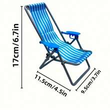 1 件 11.5 英寸玩偶休闲躺椅配件、可折叠派对可折叠帆布条纹沙滩椅、夏季海滩、可折叠沙滩椅、玩偶屋配件、家具装饰配件、玩偶屋玩具、背景道具万圣节圣诞节礼物，适合所有年龄段、复活节、主题派对、愚人节、舞台表演、感恩节、新年，送给情侣和朋友的最佳生日礼物 - Five styles - 查看 7