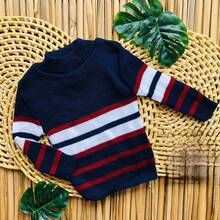 BOY'S WOOL BLOUSE HIGH NECK CACHARREL COLD WINTER FASHION STYLE FROM 10 TO 14 - Navy Blue - View 2