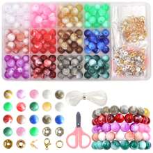1 set de nuevos brazaletes de cuentas con estilos casuales y lindos, varios estilos de combinación DIY, patrones pequeños de dibujos animados, estilo femenino, decoración de joyas, pequeños colgantes, arte decorativo, juguetes de regalo para amigos, cuentas hechas a mano, fácil de combinar con tu propio estilo