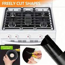 1 Pc Non-Stick Gas Stove Cover Protector, Suitable For Furniture, Kitchen, Dining Room, Reusable And Washable Gas Stove Cover Sealing Ring, Kitchen Cleaning Pad, Gas Stove Protective Cover, Anti-Fouling Pad, Five-Hole Anti-Oil Stove Top Protector, Kitchen Utensils, Ideal Household Kitchen Supplies - Multicolor - View 5