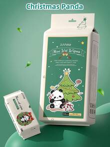 1/2/4/8包超迷你湿巾，便携式迷你湿巾，学生必备，户外湿巾，清洁湿巾，可爱湿巾，旅行湿巾，圣诞包装湿巾 - 彩色 - 查看 8