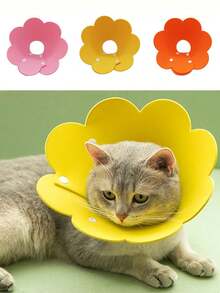 1 件伊丽莎白锥形猫项圈，轻质毛毡锥形项圈，用于宠物康复，可调节防舔项圈