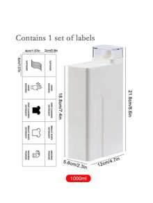1pc Laundry Detergent Dispenser With Measuring Cup, Reusable Laundry Detergent Storage Container, Leakproof Laundry Detergent Bottle, Refill Container For Detergent Storage, Liquid Container,Contains 1 Set Of Labels,1000ml Large Capacity Softener Storage Bottle, Bathroom Organizer Bottle Back To School - Multicolor - View 10