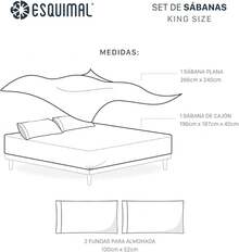 ESQUIMAL Juego de Sábanas Microfibra Micro-Luxe Tipo Lino Prelavado para colchones de hasta 40 cms (Rosa, Individual) B3TP - blanco - Ver 4
