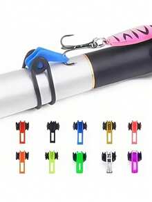 10pcs Plastic Fishing Hook Secure Keeper Holder: Keep Your Hooks Organized For Fishing & More! - Multicolor - View 2